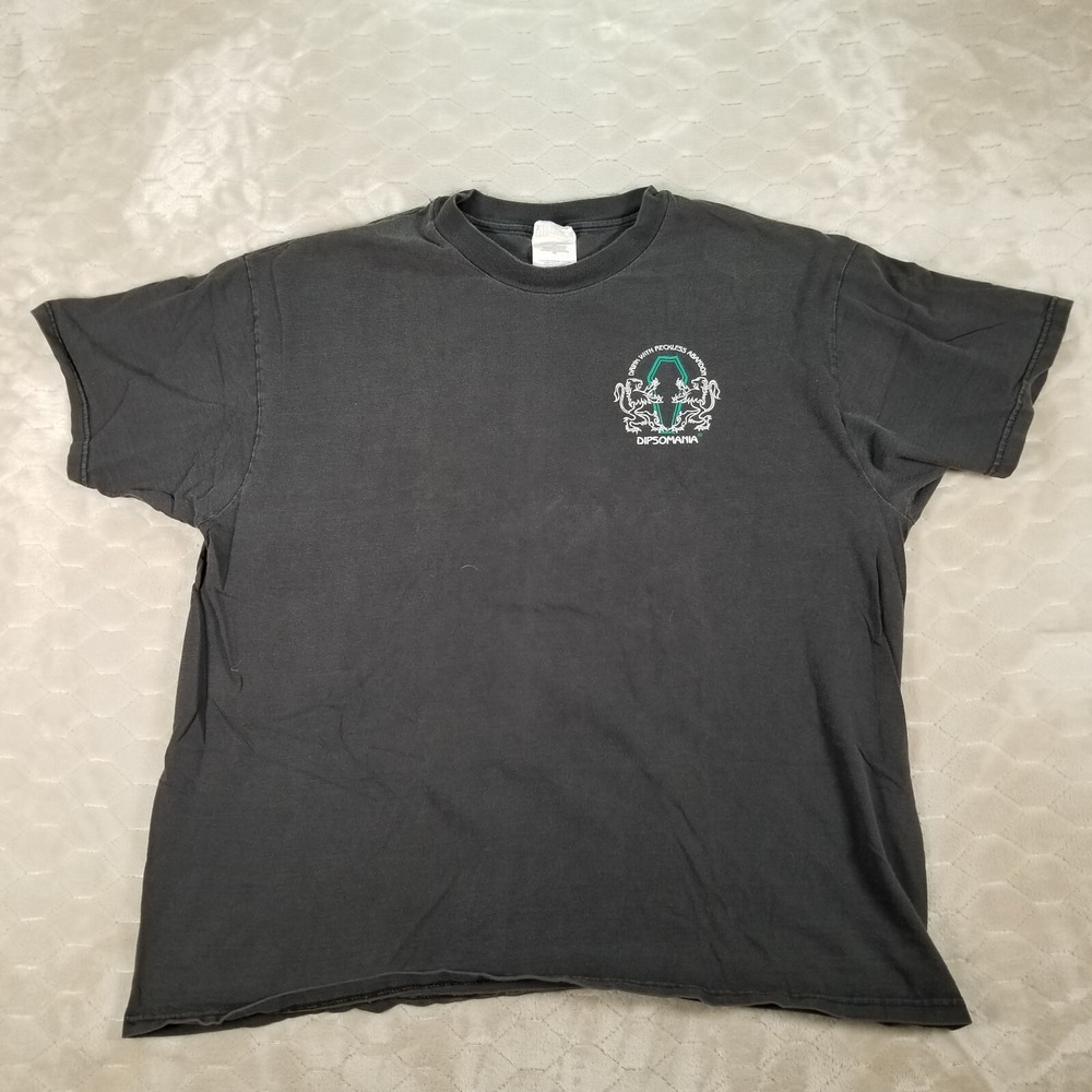 VTG 1997 Dipsomania Drunk Shirt Sz XL Funny Parody Faded See‎ Pics